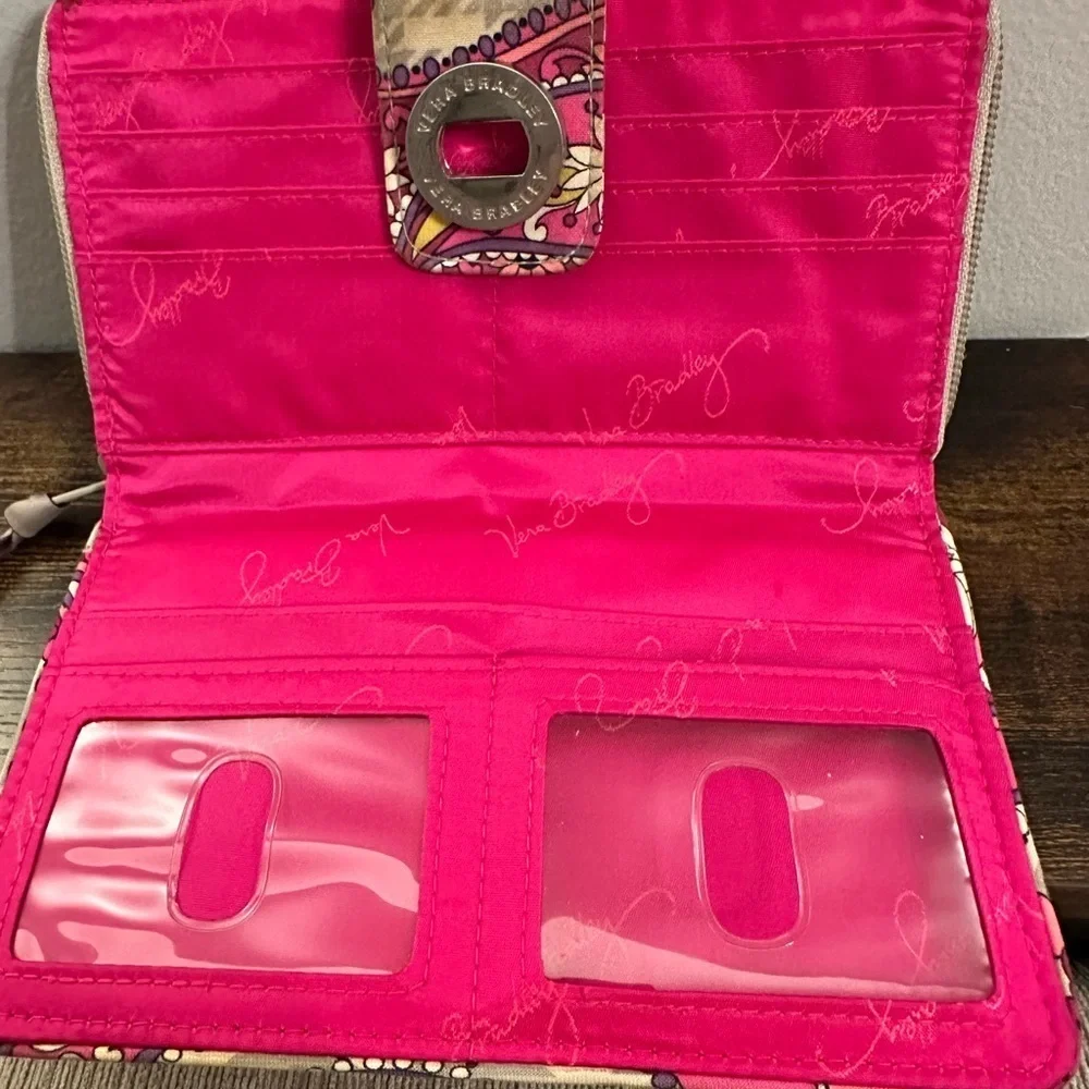 Vera Bradley‎ Paisley Meets Plaid Large Wallet